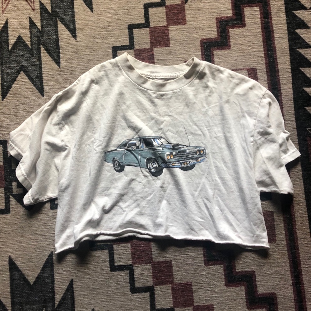 Brandy Melville Cropped Motor Show Vintage Tee